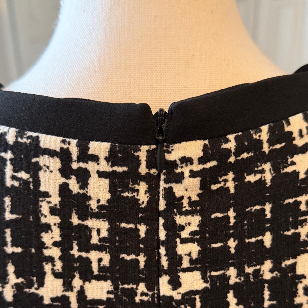 Lovely & Fab "Shelby & Palmer" Black & White Tweed Style Dress Timeless! Sz 6 - Picture 6 of 13